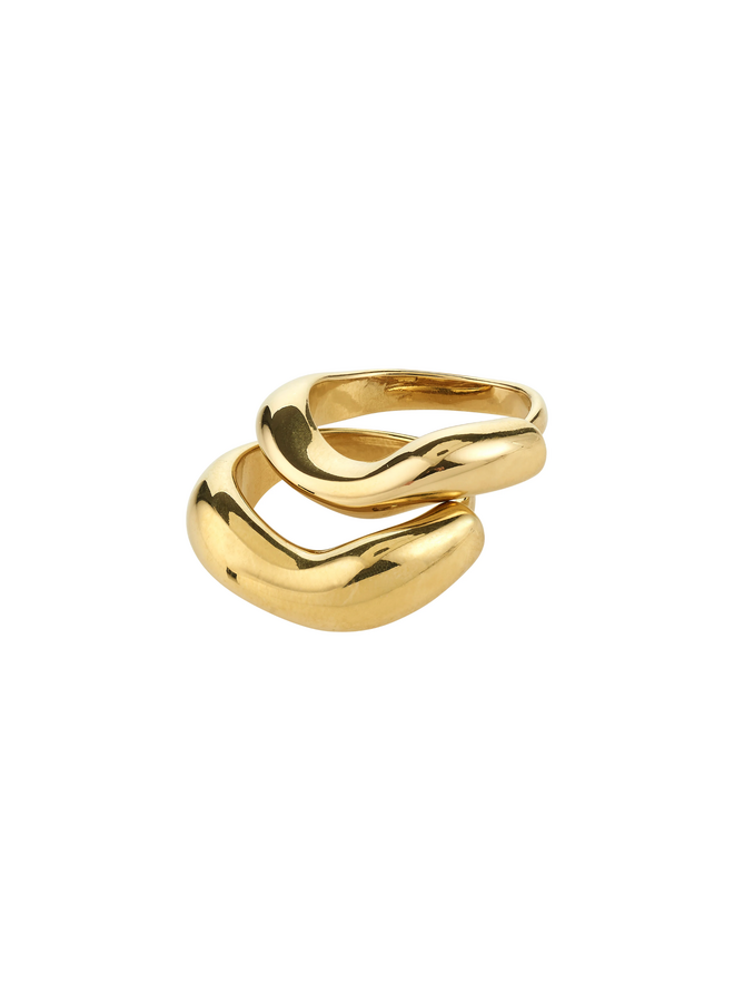 Pilgirm CALLAWAY rings 2-in-1 set, gold-plated