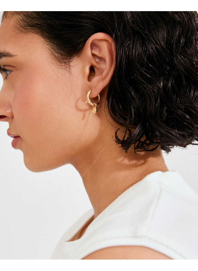 Pilgrim FIRE hoop earrings gold-plated