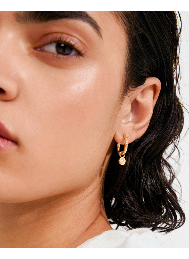 Pilgrim FIRE hoop earrings gold-plated