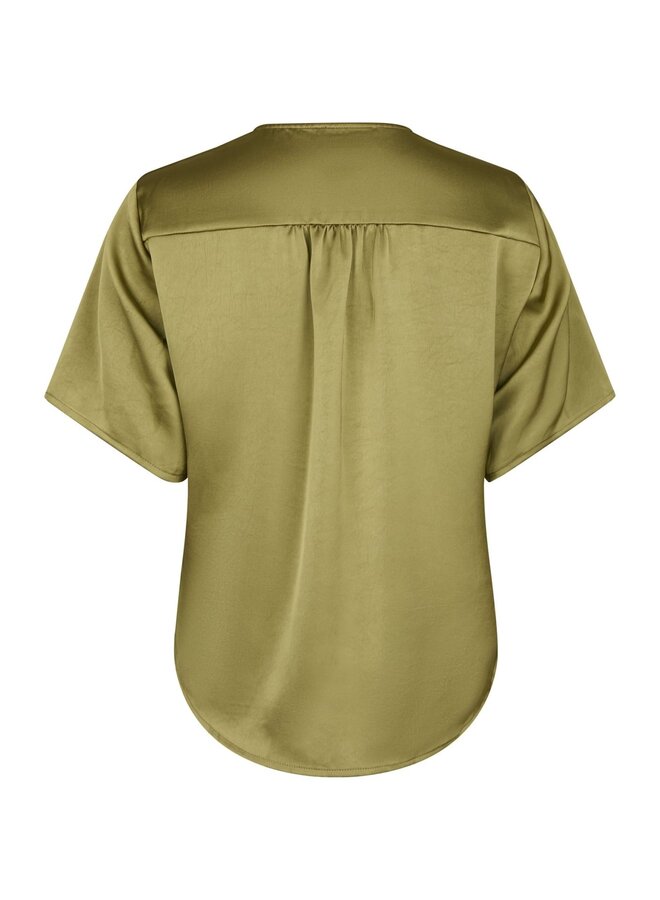 Neo Noir Casadia Heavy Sateen Blouse Sage Green