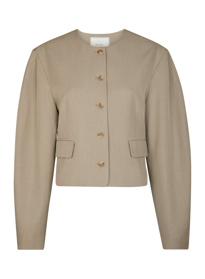 Neo Noir Aranti Structure Curve Jacket Warm Grey