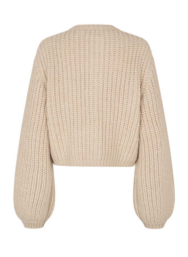 Second Female Ulrikke Knit Cardigan Soft Beige