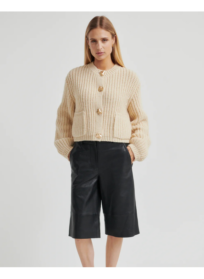 Second Female Ulrikke Knit Cardigan Soft Beige