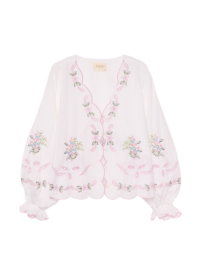 Sissel Edelbo Sada Top Organic Cotton White Pastel