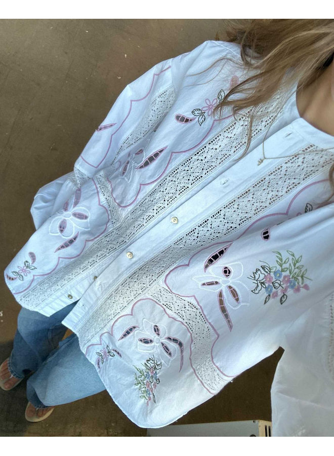 Sissel Edelbo Sada Shirt Organic Cotton White Pastel