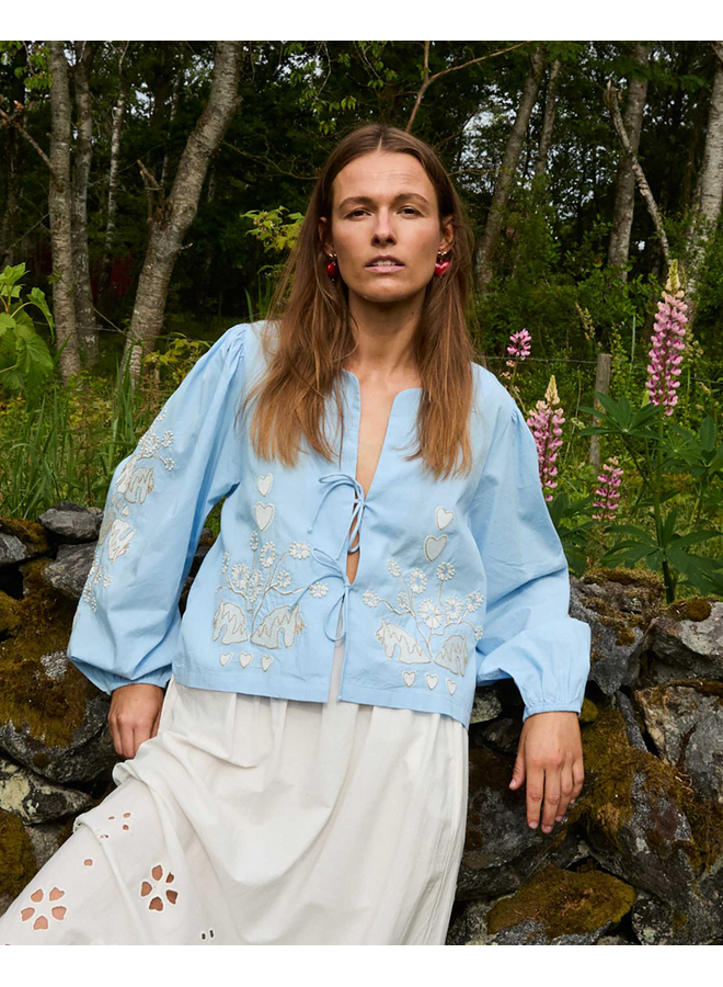 Sissel Edelbo Maggan Top Organic Cotton Light Blue