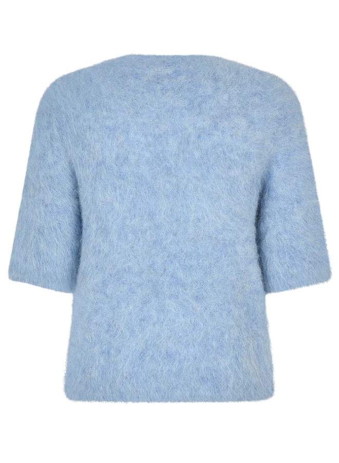 Second Female Karla Knit SS O-Neck Frozen Fjord