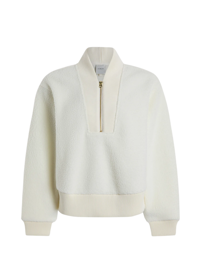 Varley Mumford Half Zip Fleece Egret