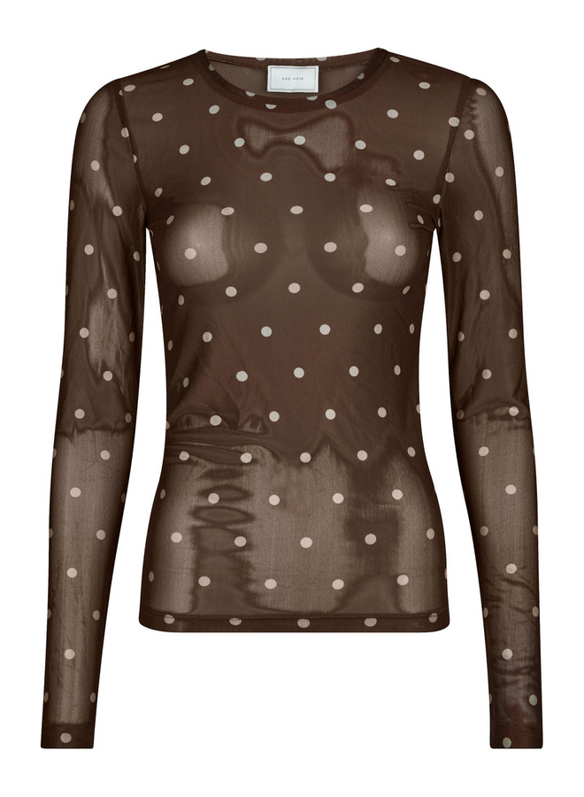 Neo Noir Ella Dot Blouse Brown