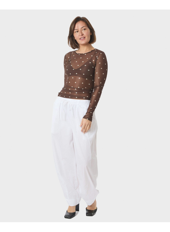 Neo Noir Ella Dot Blouse Brown