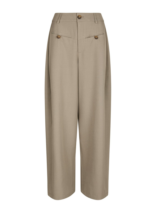 Neo Noir Massie Structure Pants Warm Grey