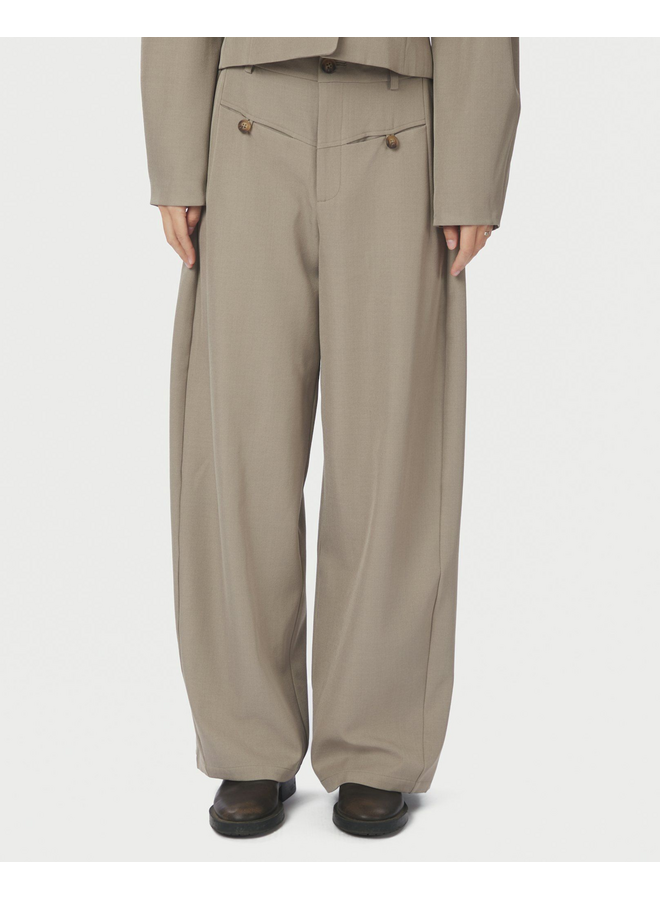 Neo Noir Massie Structure Pants Warm Grey