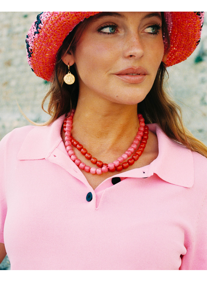 Bonnie Studios William Neon Pink Necklace