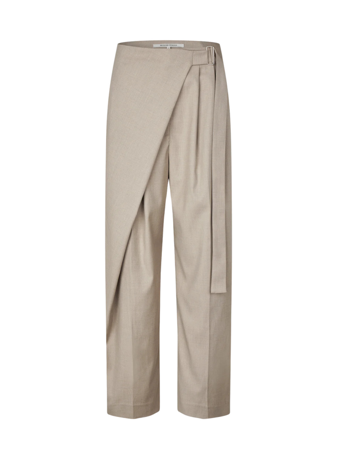 Second Female Sharo Wrap Trousers Roasted Cashew