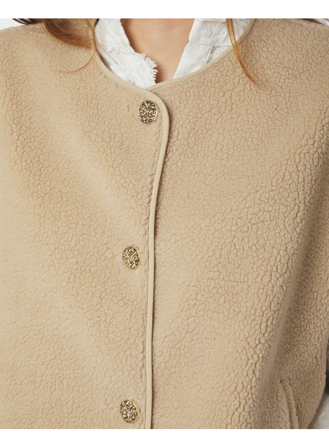 Neo Noir Mariko Teddy Vest Sand