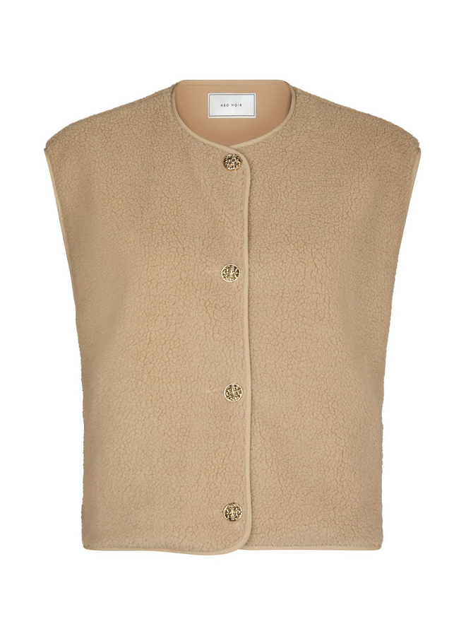 Neo Noir Mariko Teddy Vest Sand
