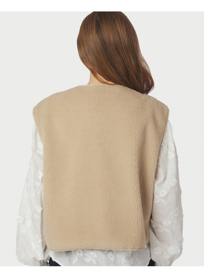 Neo Noir Mariko Teddy Vest Sand