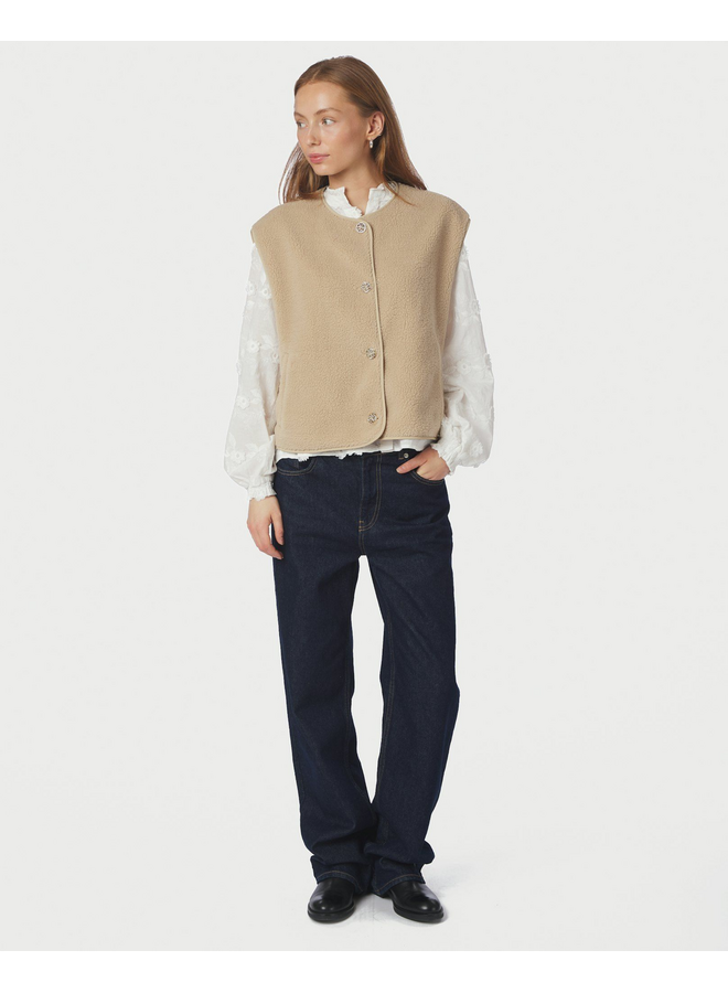Neo Noir Mariko Teddy Vest Sand