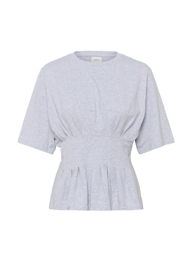 Gestuz Inez Tee Ultra Light Grey Melange