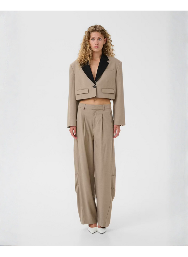 Gestuz Nella MW Pants Olive Sand Melange