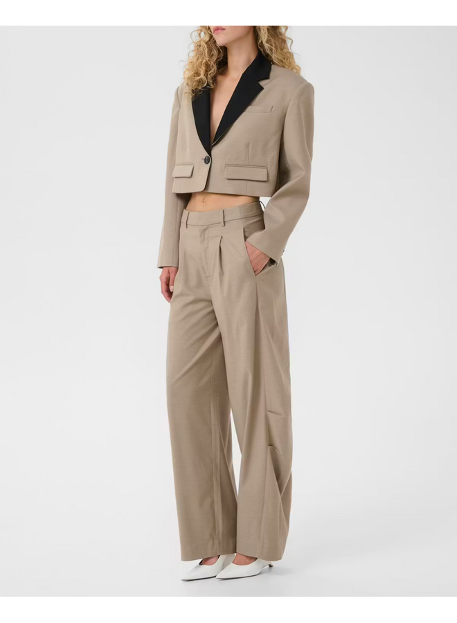 Gestuz Nella MW Pants Olive Sand Melange