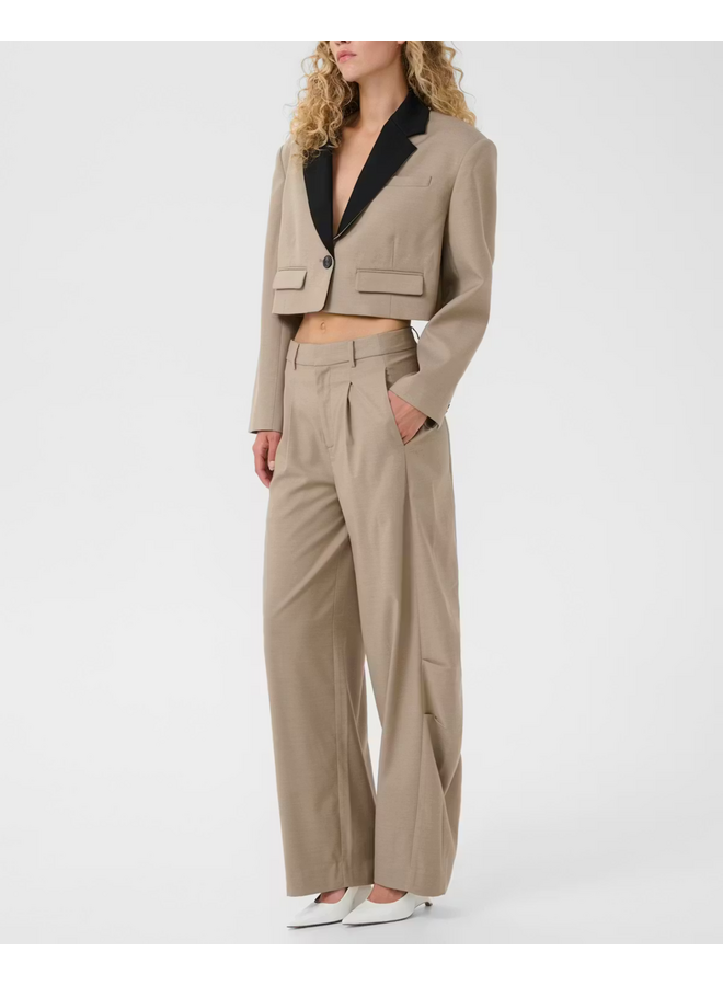 Gestuz Nella MW Pants Olive Sand Melange