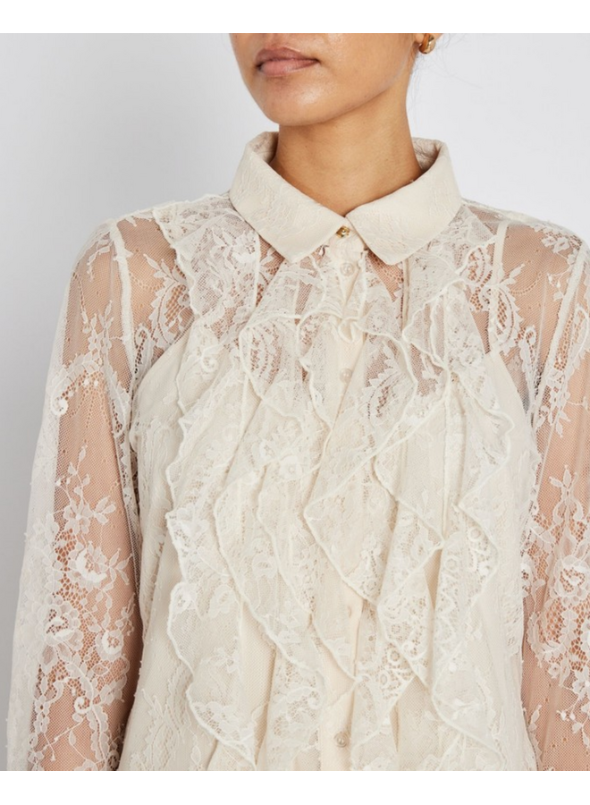 Bruuns Bazaar Juania Daisa Shirt White Sand