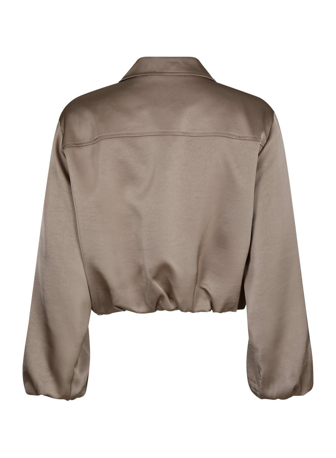 Neo Noir Denielle Heavy Sateen Jacket Dark Taupe