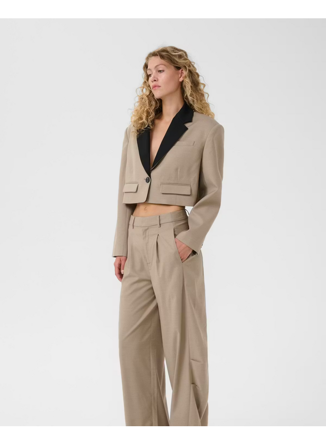 Gestuz Nella Short Blazer Olive Sand Melange