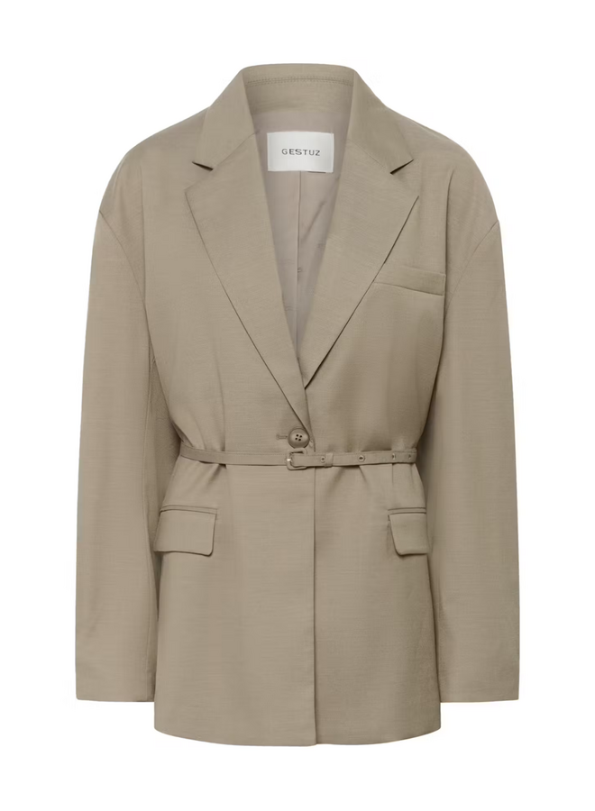 Gestuz Nella OZ Blazer Olive Sand Melange