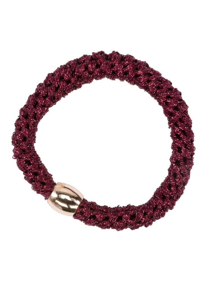 Pico Gia Perle Elastiek Wine Metallic / Wijnrood