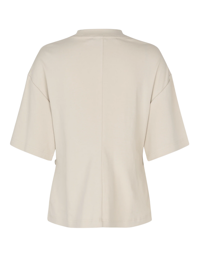 Second Female Enora Brooch Tee Soft Beige