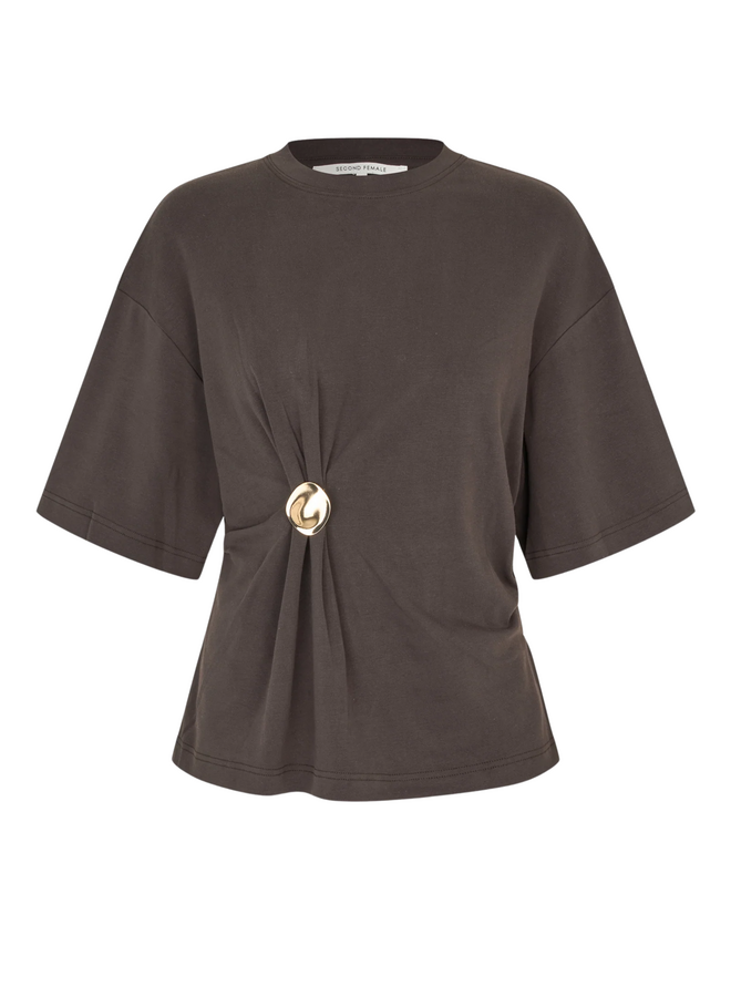 Second Female Enora Brooch Tee Chocolate Torte