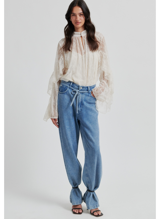 Second Female Sybell Lace Blouse Soft Beige