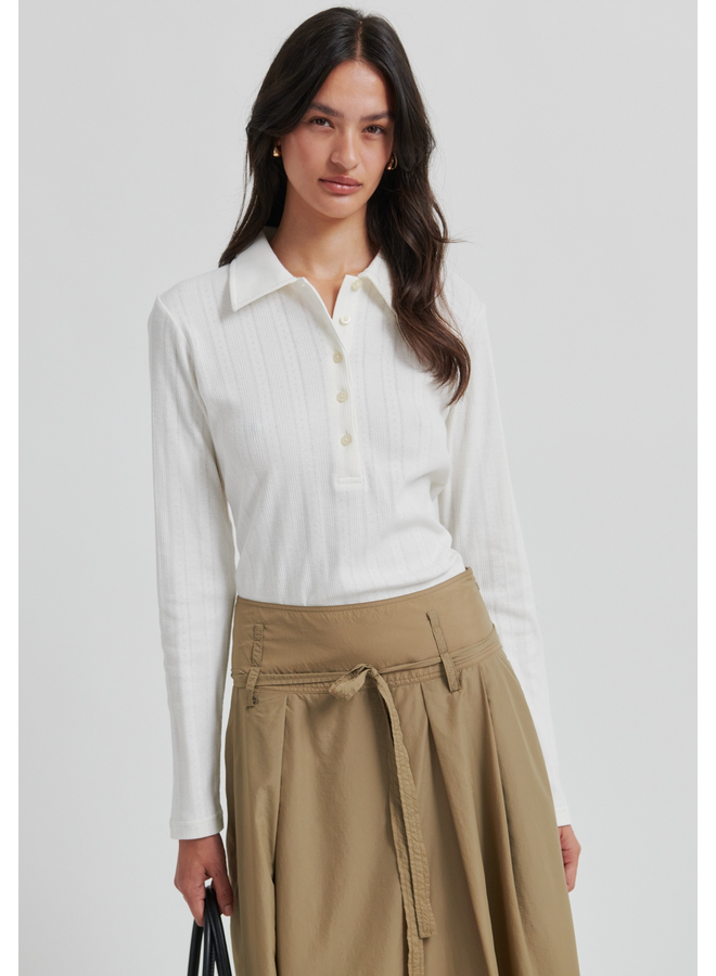 Second Female Rosia LS Polo Tee Tofu