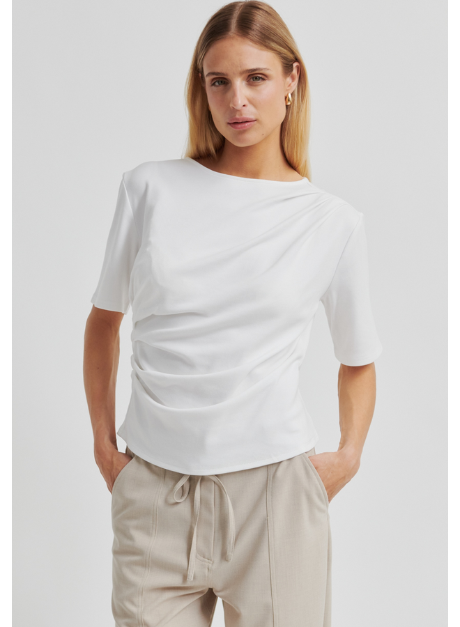 Second Female Ulina Drape Tee White