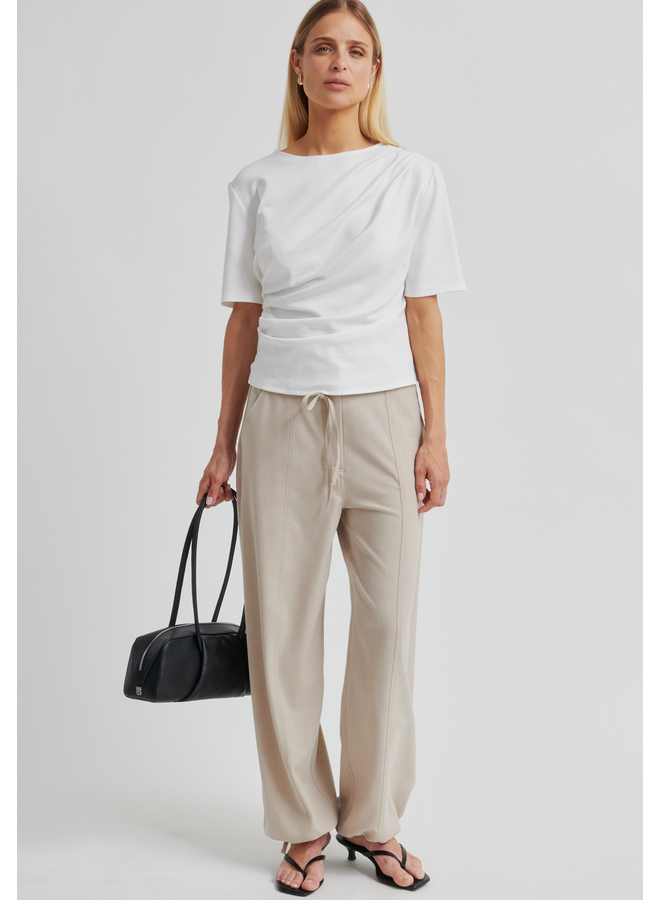 Second Female Ulina Drape Tee White