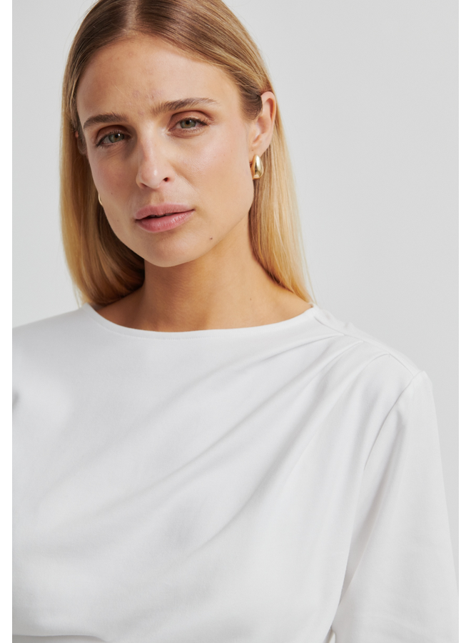 Second Female Ulina Drape Tee White