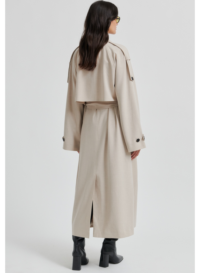 Second Female Zoie Trenchcoat Light Beige Melange