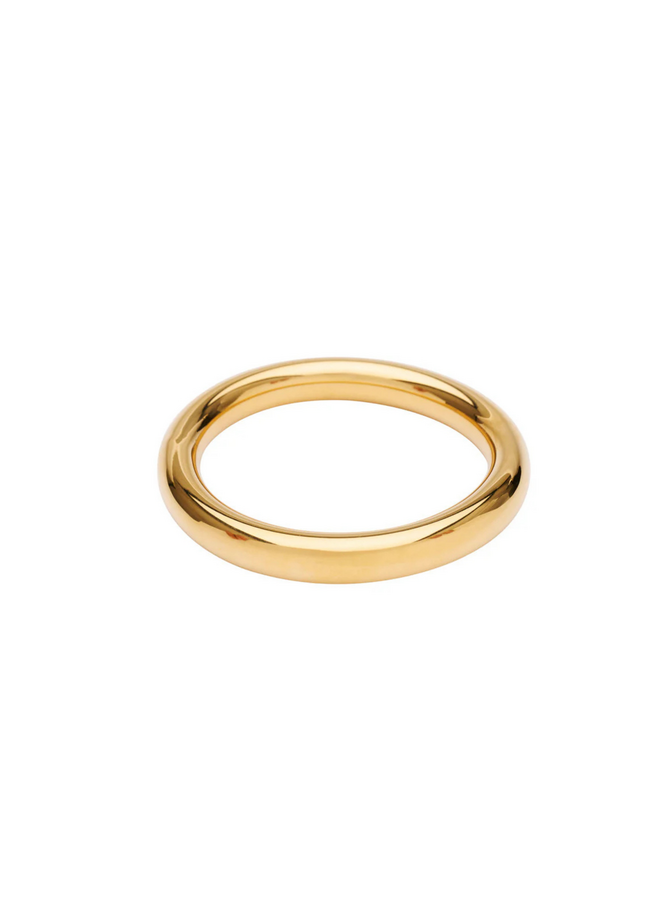 Pico Ray Bangle 10mm Gold Plated