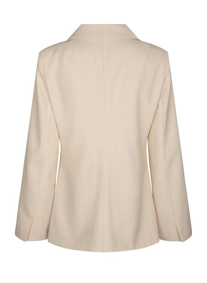 Carmia Melange Tie Blazer Beige