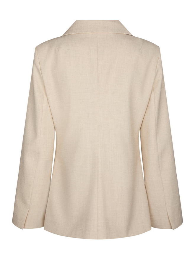 Neo Noir Carmia Melange Tie Blazer Beige