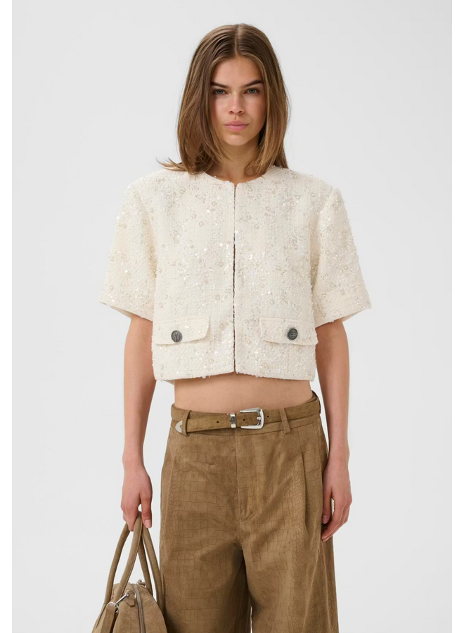 Gestuz Chanaya Jacket Off White Pearls