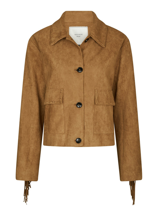Neo Noir Lauron Faux Suede Jacket Cognac