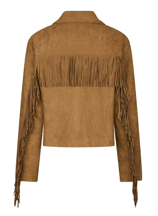 Neo Noir Lauron Faux Suede Jacket Cognac