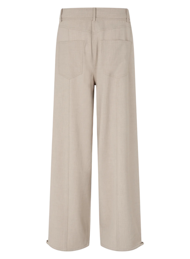 Second Female Zoie Cargo Trousers Light Beige Melange