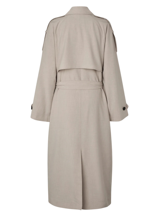 Second Female Zoie Trenchcoat Light Beige Melange