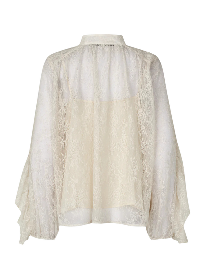 Second Female Sybell Lace Blouse Soft Beige