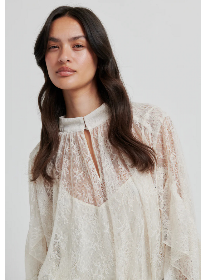 Second Female Sybell Lace Blouse Soft Beige