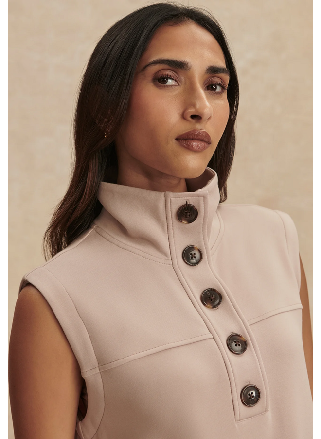 Varley Conall Button Tank Mushroom